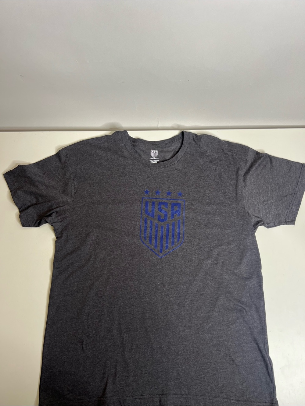 Men's Charcoal Short-Sleeve USA Shield Graphic Tee